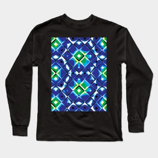 Abstract geometric shapes -blue Long Sleeve T-Shirt